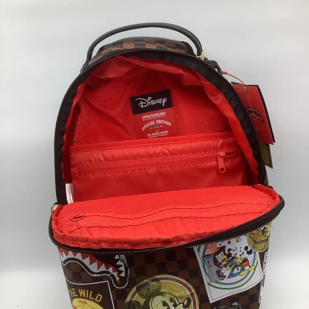 Sprayground x Disney Mickey Mouse Special Edition Checkered Backpack NWT